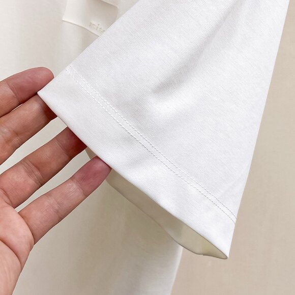 Kiton White Simple Round Neck T-Shirt - Picture 5 of 8